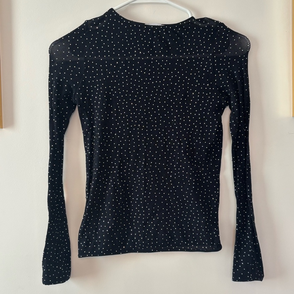 Zara mesh crystal top